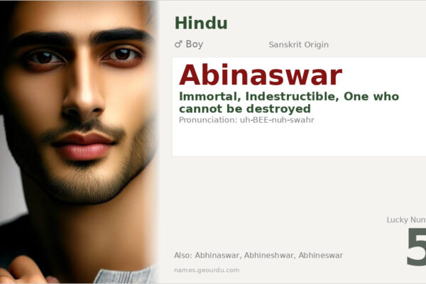 Abinaswar Meaning — Sanskrit Origin, Boy Name & Details (2025)