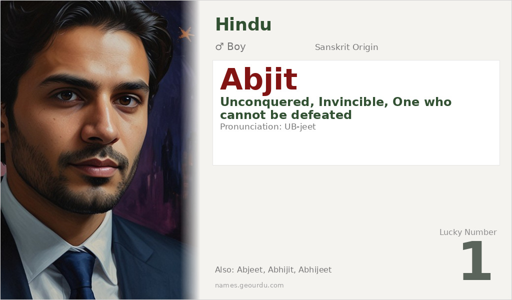 Abjit Name Meaning and Details