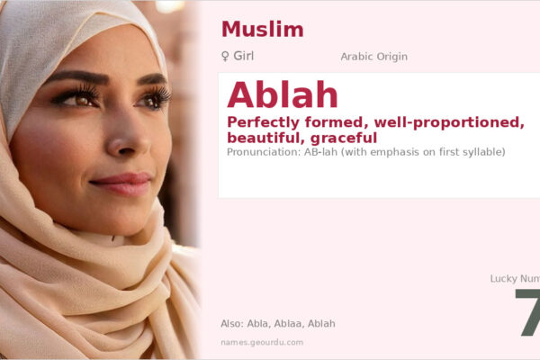 Ablah Name Meaning — Arabic Origin, Girl’s Name & Details (2025)