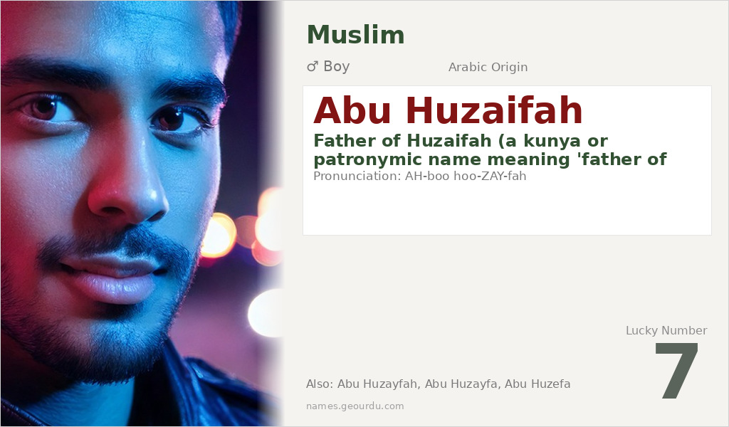 Abu Huzaifah Name Meaning and Details