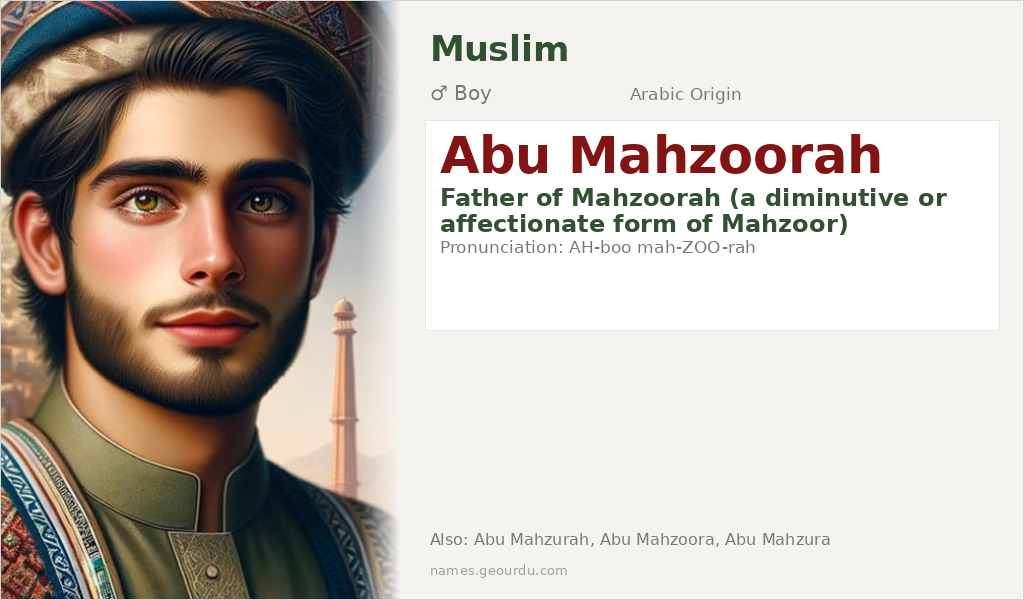 Abu Mahzoorah Name Meaning and Details