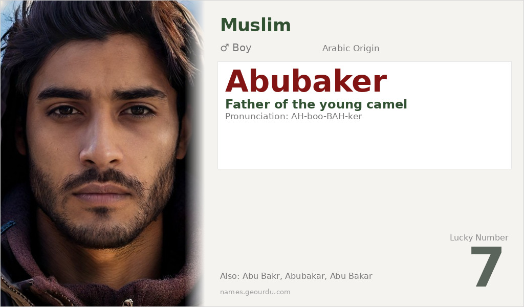 Abubaker Name Meaning and Details