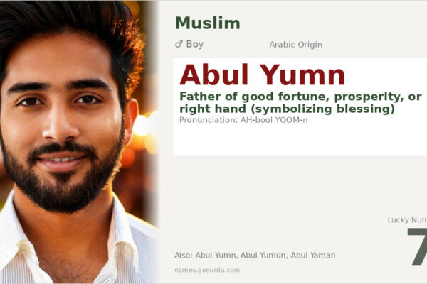 Abul Yumn Meaning — Arabic Origin, Boy Name & Details (2025)