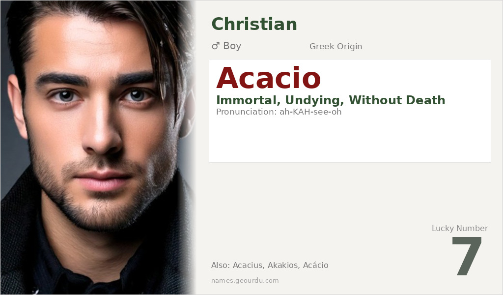 Acacio Name Meaning and Details