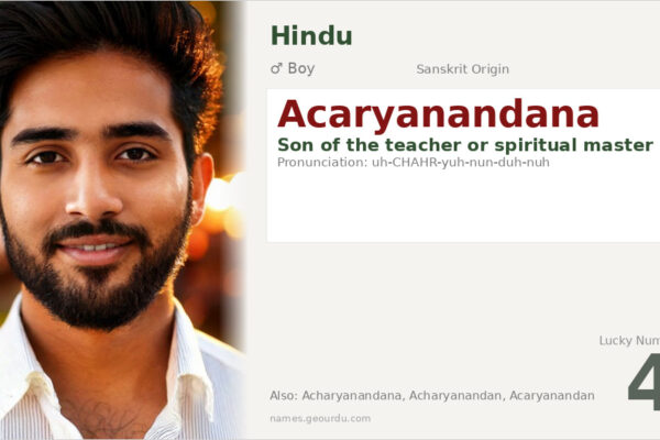Acaryanandana Meaning — Sanskrit Origin, Boy Name & Details (2025)