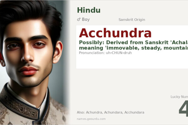 Acchundra Name Meaning — Origin, Gender & Details (2025)
