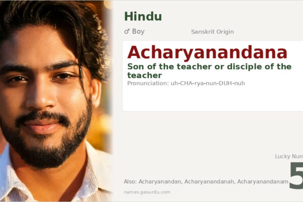 Acharyanandana Meaning — Sanskrit Origin, Boy Name & Details (2025)