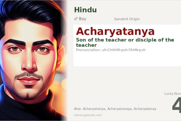 Acharyatanya Meaning — Sanskrit Origin, Boy Name & Details (2025)