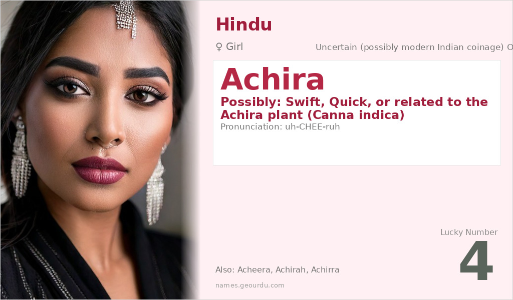 Achira Name Meaning and Details