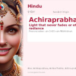 Achiraprabha Name Meaning and Details