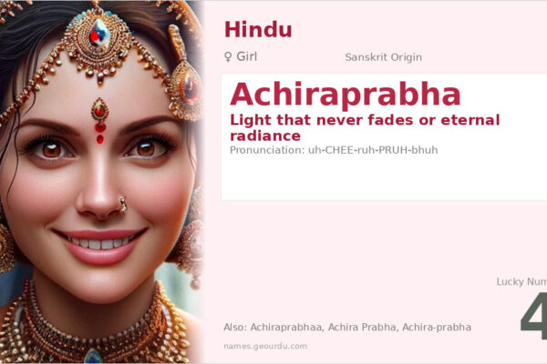 Achiraprabha Name Meaning — Sanskrit Origin, Girl Hindu Name & Details (2025)