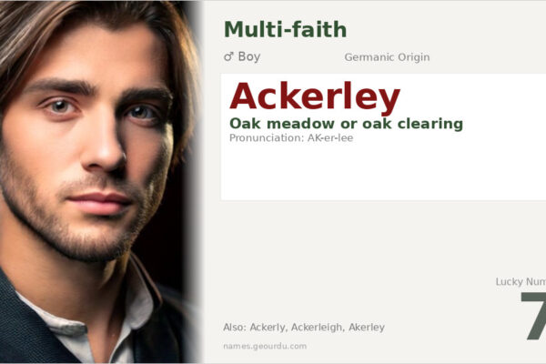 Ackerley Name Meaning — English Origin, Boy Name & Details (2025)