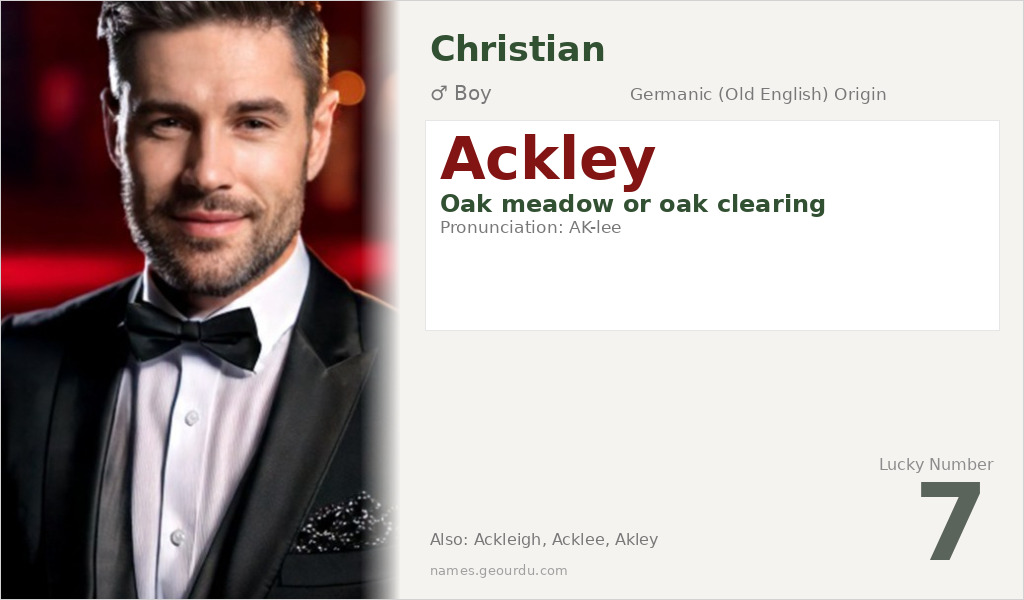 Ackley Name Meaning and Details