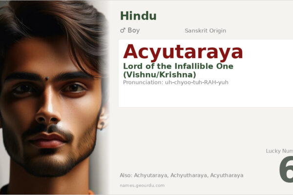 Acyutaraya Meaning — Sanskrit Origin, Boy Name & Details (2025)