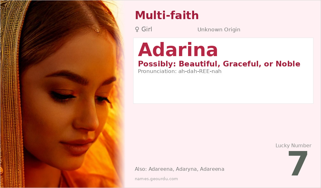 Adarina Name Meaning and Details