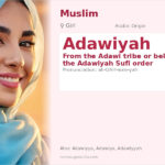Adawiyah Name Meaning and Details