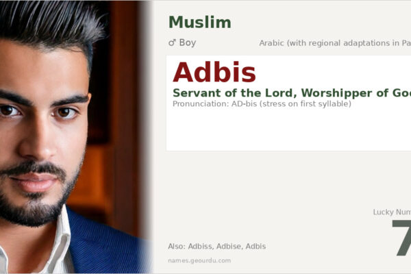 Adbis Name Meaning — Arabic Origin, Muslim Boy Name & Details (2025)
