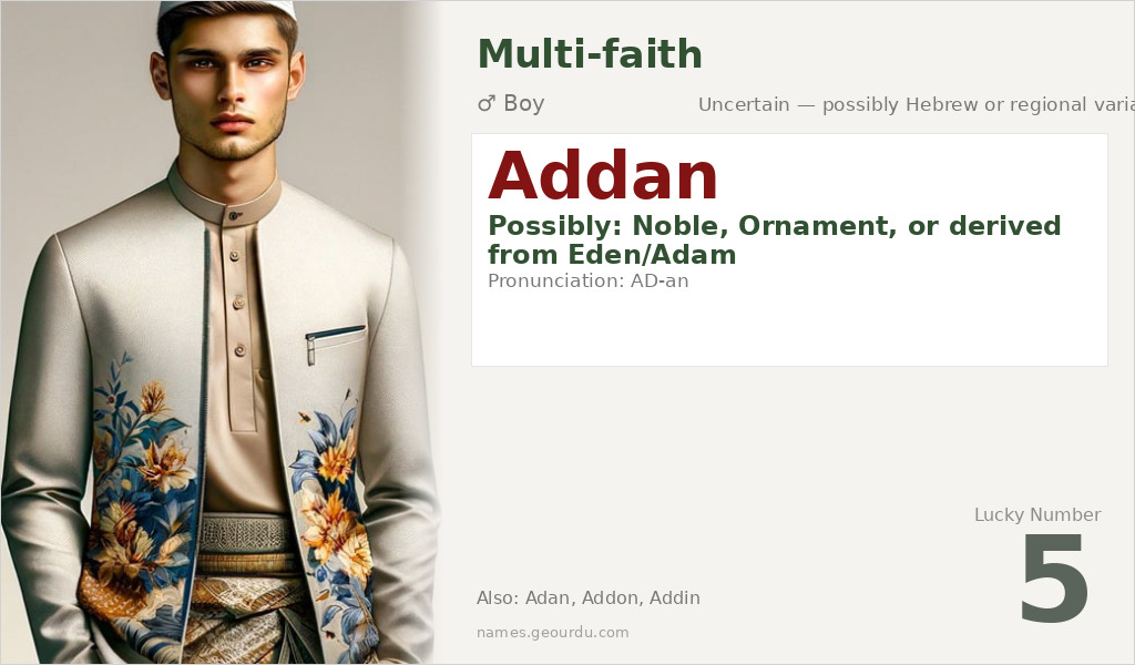 Addan Name Meaning and Details