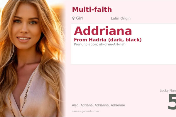 Addriana Name Meaning — Latin Origin, Girl Name & History (2025)