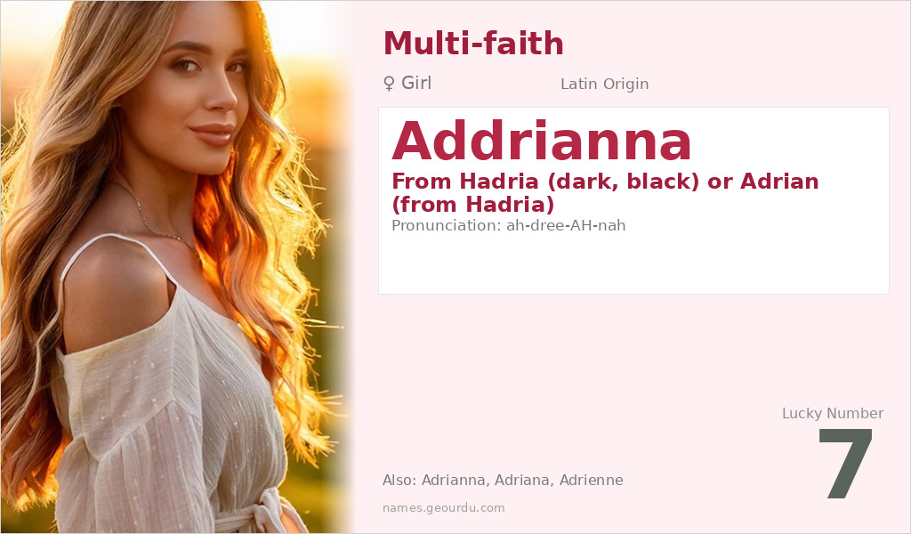 Addrianna Name Meaning and Details