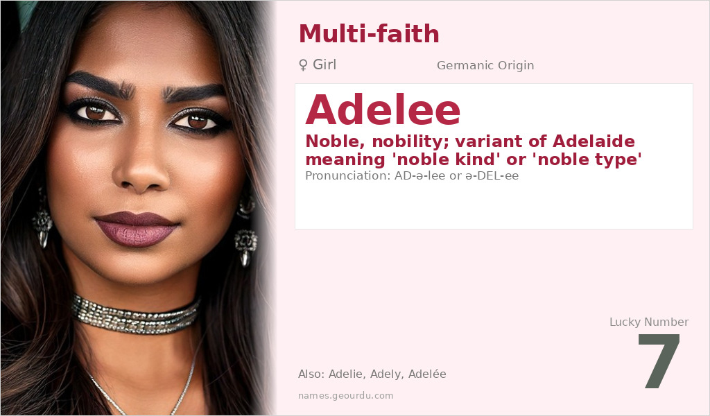 Adelee Name Meaning and Details