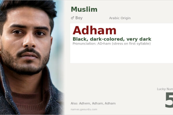 Adham Name Meaning — Arabic Origin, Boy Name & Details (2025)