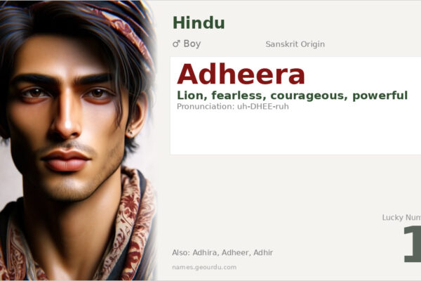 Adheera Name Meaning — Sanskrit Origin, Boy & Details (2025)