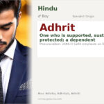 Adhrit Name Meaning and Details