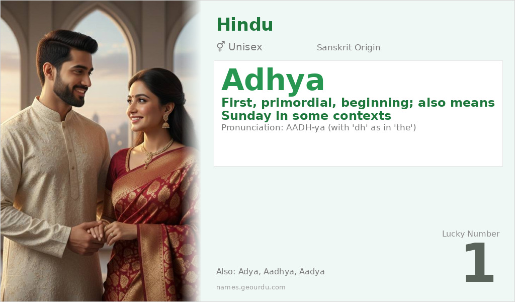 Adhya Name Meaning and Details