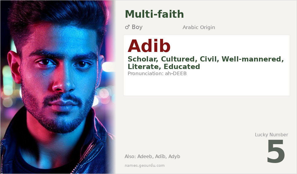 Adib Name Meaning and Details