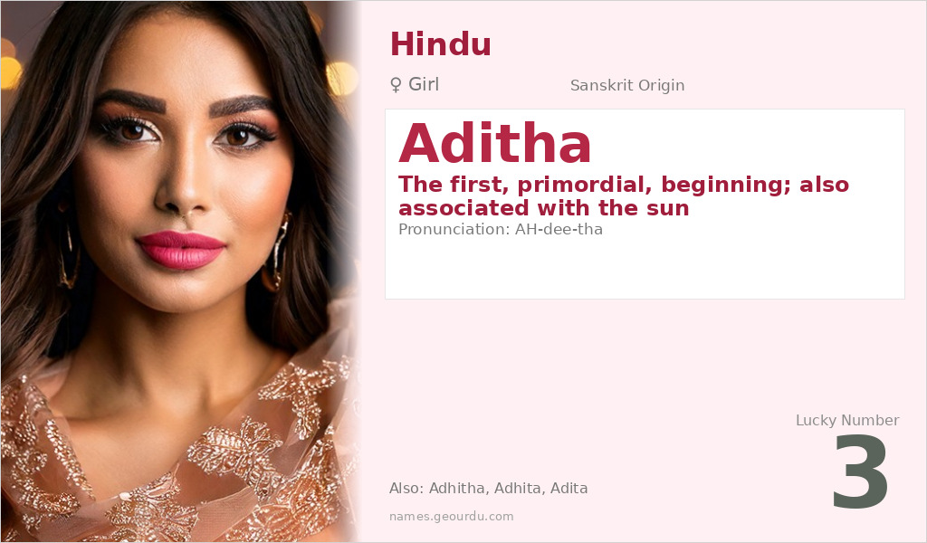 Aditha Name Meaning and Details