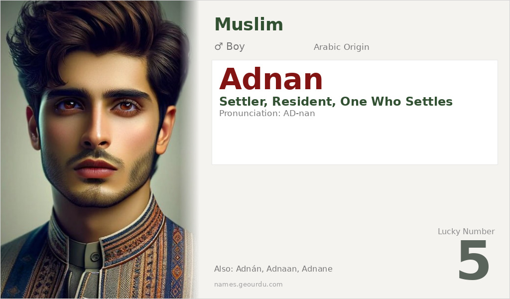 Adnan Name Meaning and Details