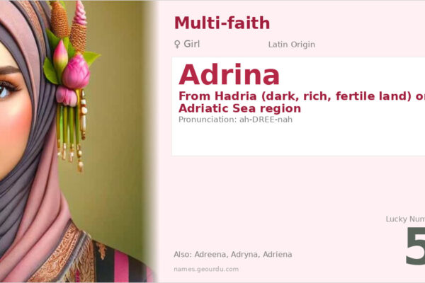 Adrina Name Meaning — Latin Origin, Girl Name & Details (2025)