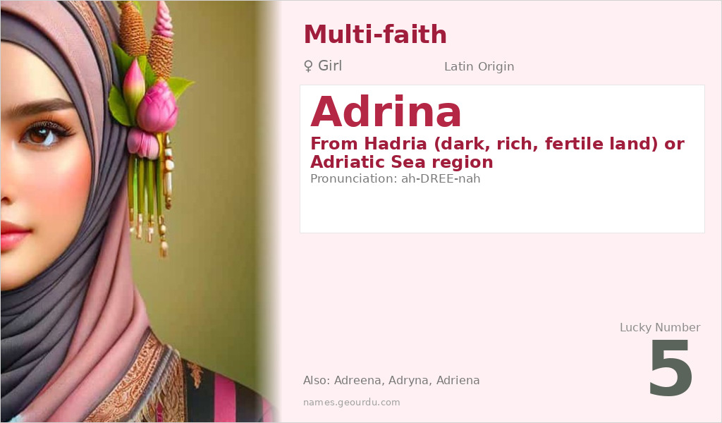 Adrina Name Meaning and Details
