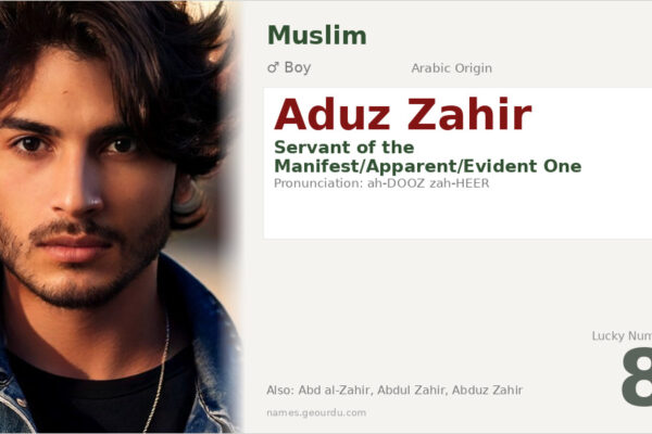 Aduz Zahir Meaning — Arabic Origin, Boy Name & Islamic Significance (2025)