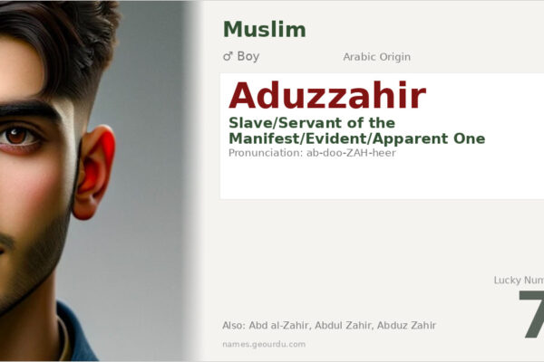 Aduzzahir Name Meaning — Arabic Origin, Boy Name & Islamic Significance (2025)