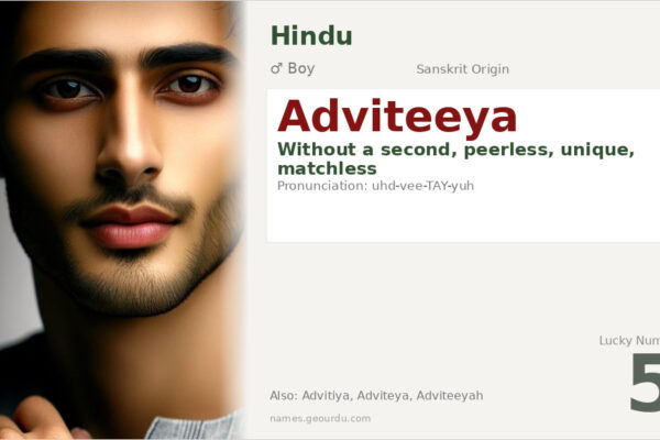 Adviteeya Meaning — Sanskrit Origin, Boy Name & Details (2025)
