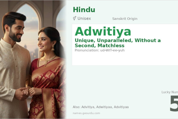 Adwitiya Name Meaning — Sanskrit Origin, Gender & Details (2025)