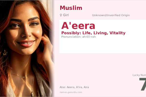 A’eera Name Meaning — Origin, Gender & Details (2025)