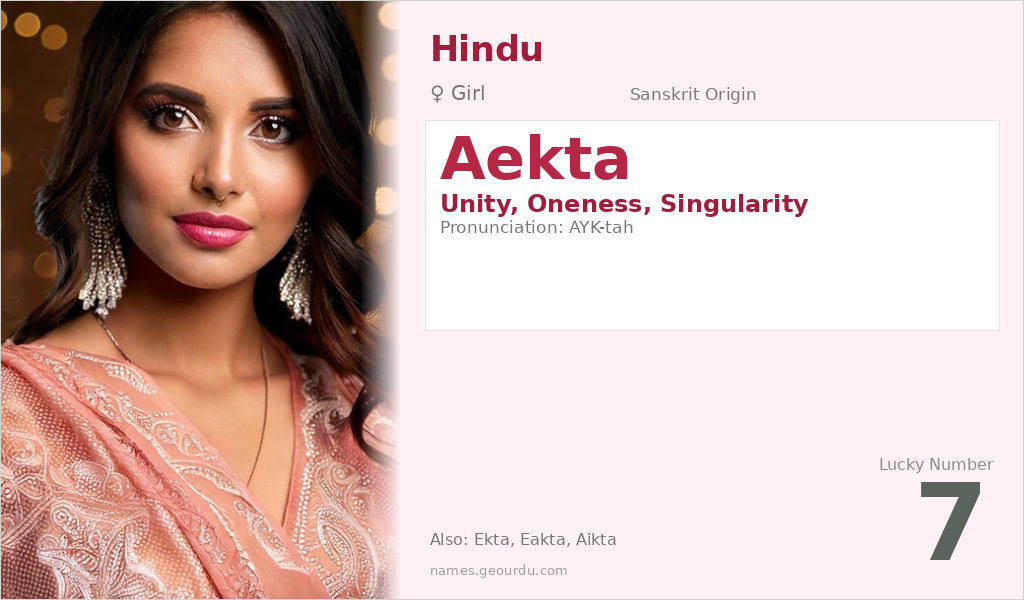 Aekta Name Meaning and Details