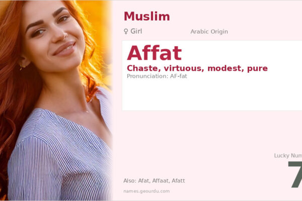 Affat Name Meaning — Arabic Origin, Girl Name & Details (2025)