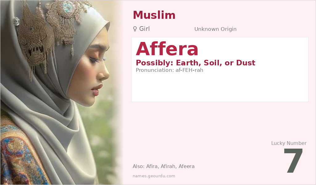 Affera Name Meaning and Details