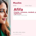 Afifa Name Meaning and Details