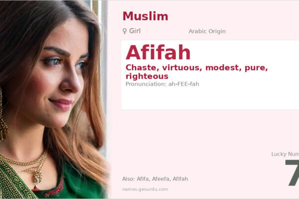 Afifah Name Meaning — Arabic Origin, Girl Name & Details (2025)