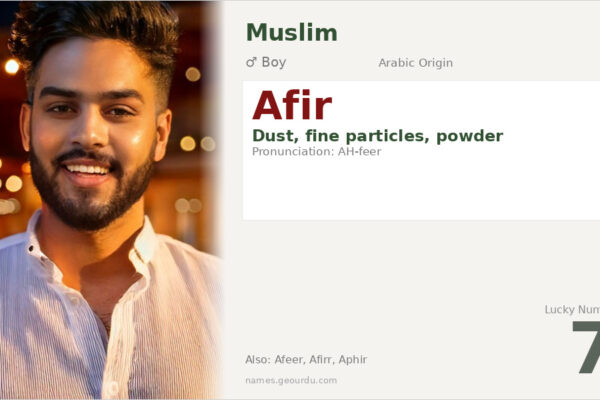 Afir Name Meaning — Arabic Origin, Boy Name & Details (2025)