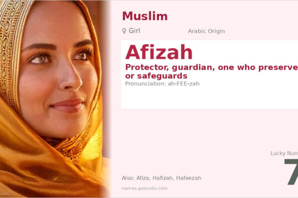 Afizah Name Meaning — Arabic Origin, Girl Name & Details (2025)