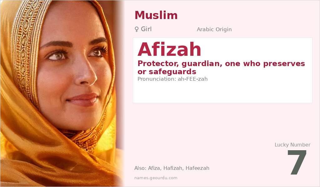 Afizah Name Meaning and Details
