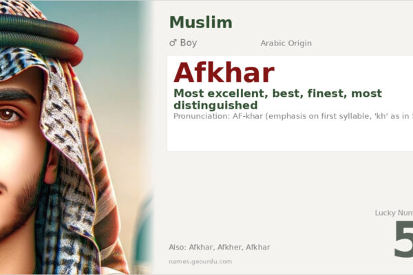 Afkhar Name Meaning — Arabic Origin, Boy Name & Details (2025)