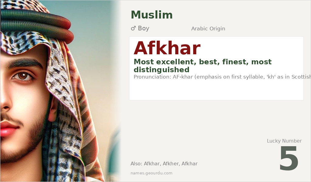 Afkhar Name Meaning and Details