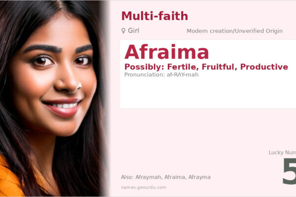 Afraima Name Meaning — Origin, Gender & Details (2025)